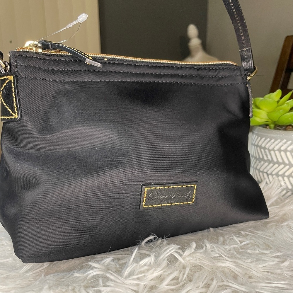 Dooney & Bourke Nylon Leather Trim Shoulder Bag